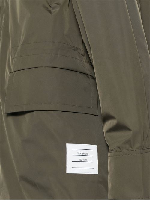 Olive green lightweight coat THOM BROWNE | FJT346A07110320